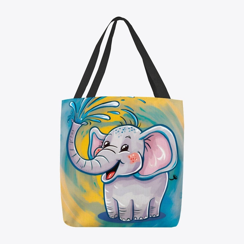 Sprightly Splashing Elephant