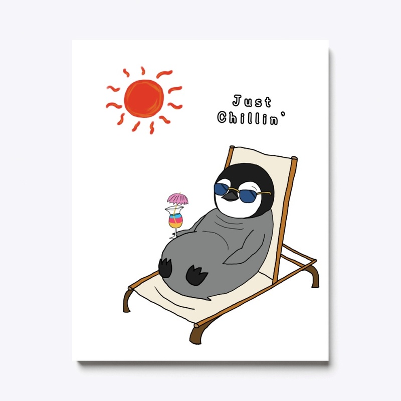 Chilling - Cute Baby Penguin Design