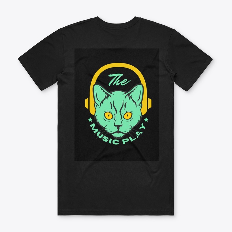 beautiful Cat Listing Music T-Shirt
