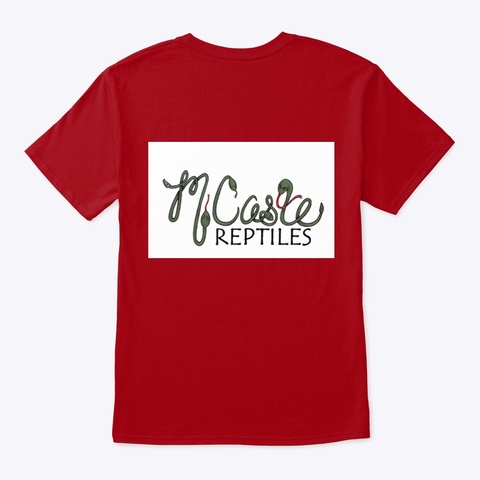 M Caste Reptiles Llc  Deep Red T-Shirt Back
