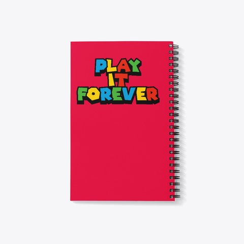 Play Retro Notebook Red T-Shirt Back