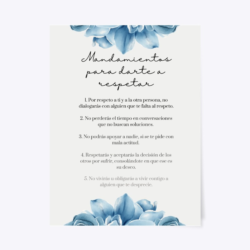 Mandamientos Para Darte a Respetar