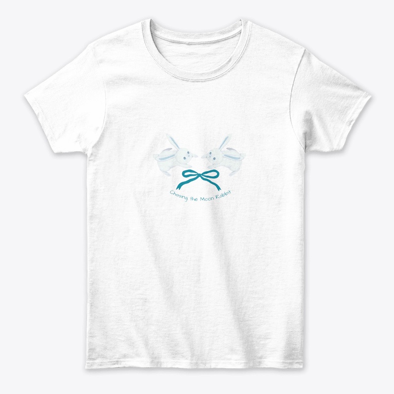 adorable rabbit-and-bow design 