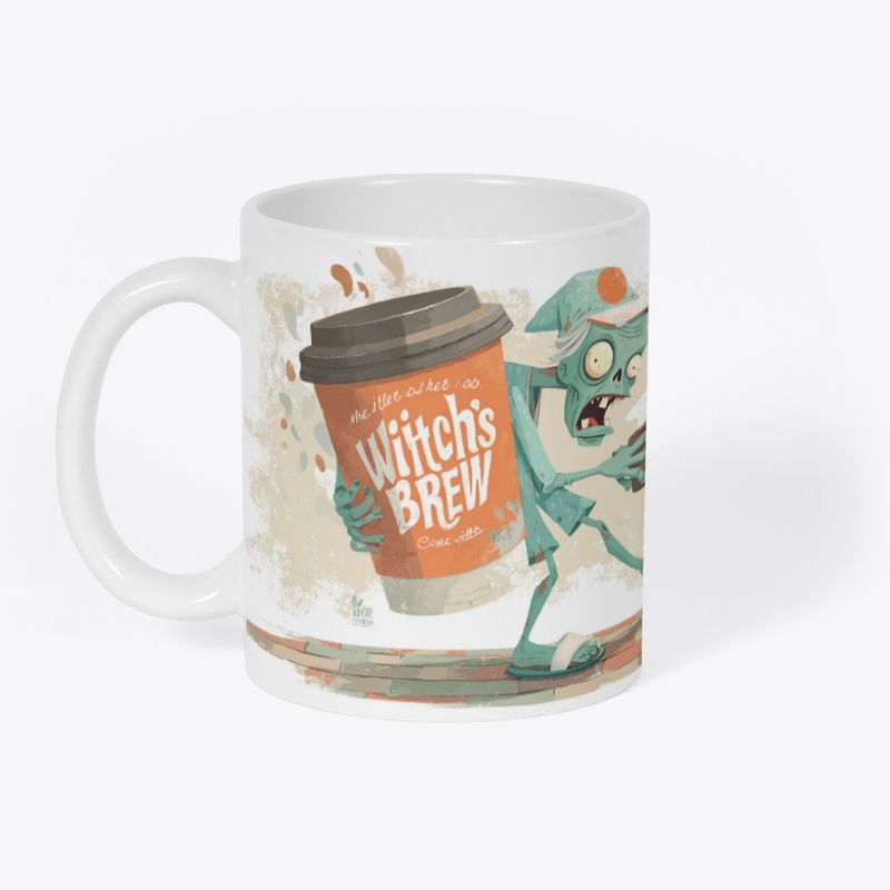 Witch's Brew Zombie Coffee Art