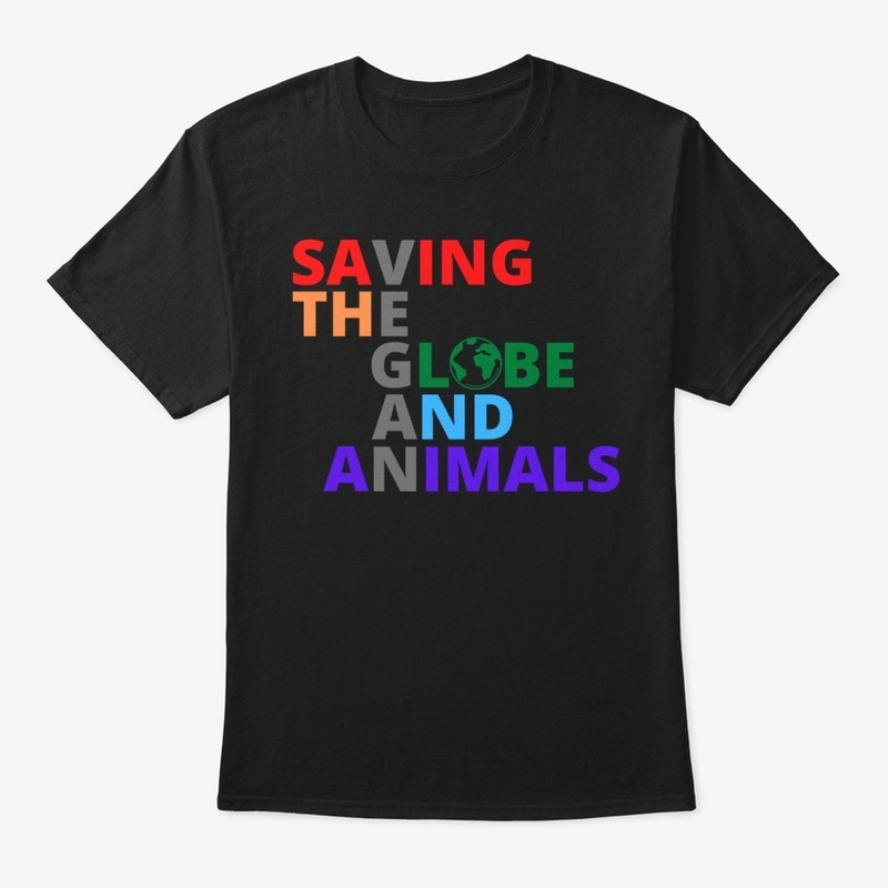 Vegan Rainbow Saving Globe Animals