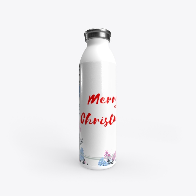 Merry Christmas floral wall art
