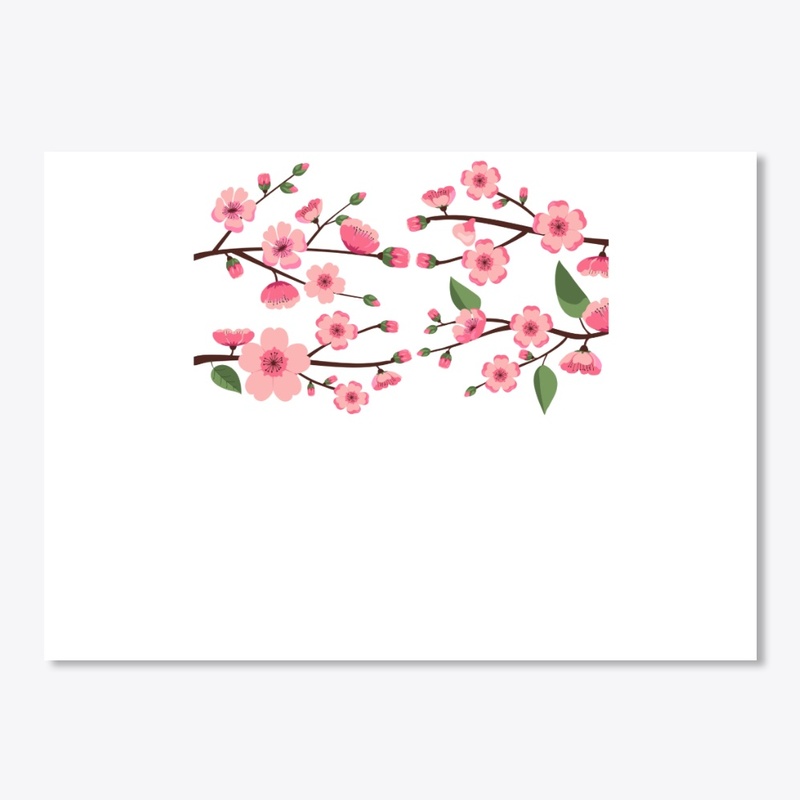 Japanese Cherry Blossoms Oil Painting