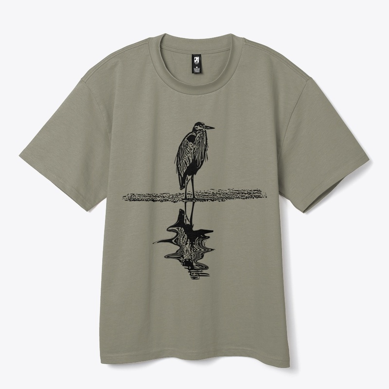 Great Blue Heron Reflection Birdwatching