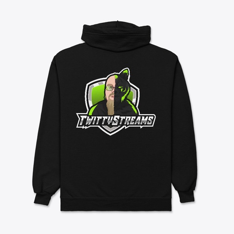 Twitty Streams Merch Black T-Shirt Back