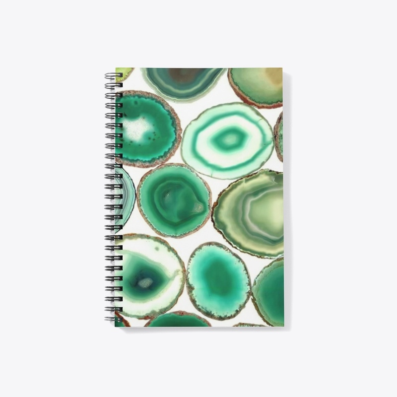 POLISHED SLAB OF DYED GREEN AGATES