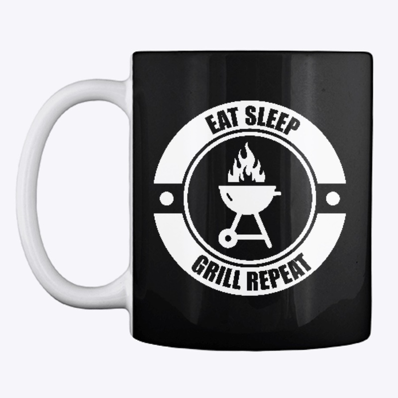 Eat Sleep Grill Repeat BBQ Tshirt