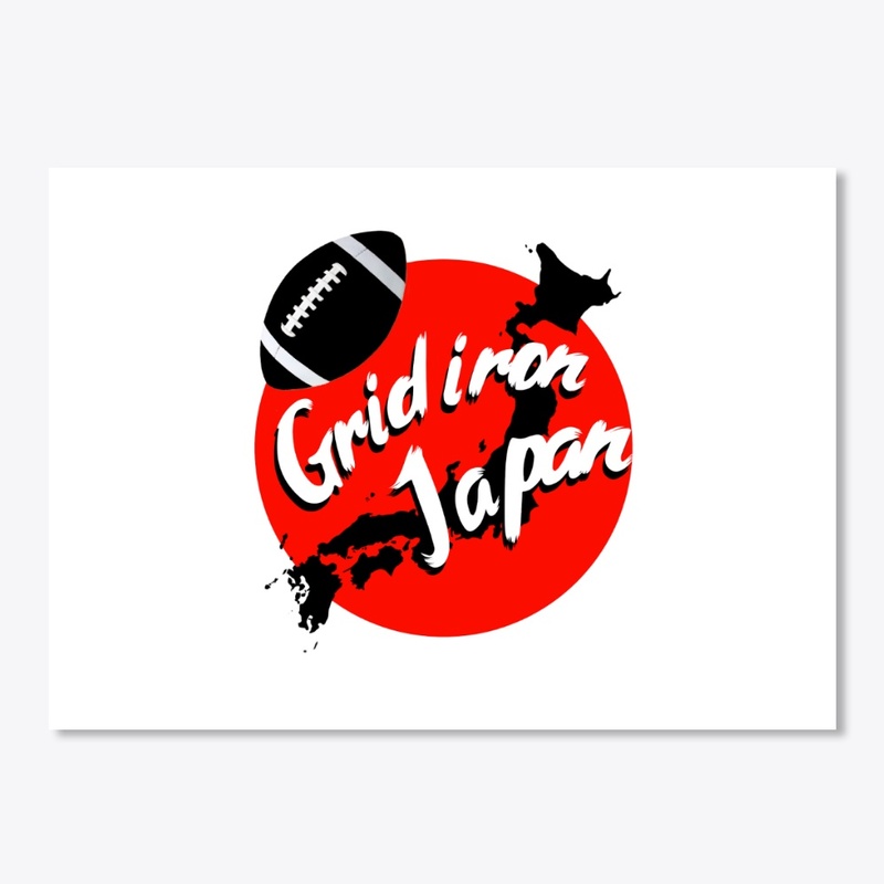 Gridiron Japan Flag Sticker