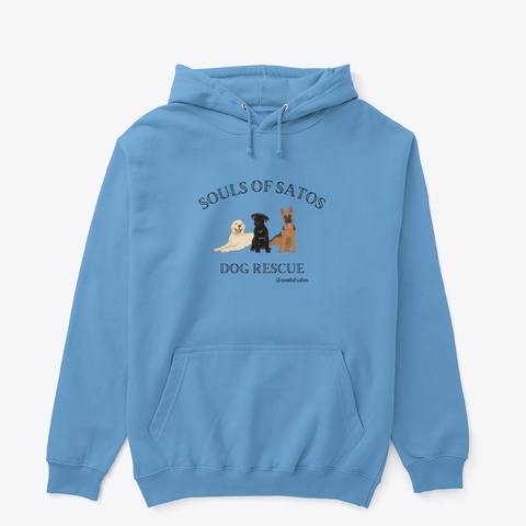 Classic Hoodie Vintage Logo Carolina Blue T-Shirt Front