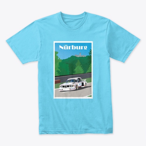 Vintage Nürburg Tahiti Blue Camiseta Front