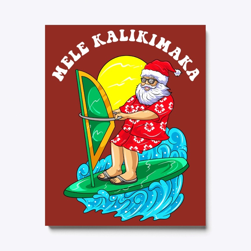 Mele Kalikimaka Santa Wind Surf 
