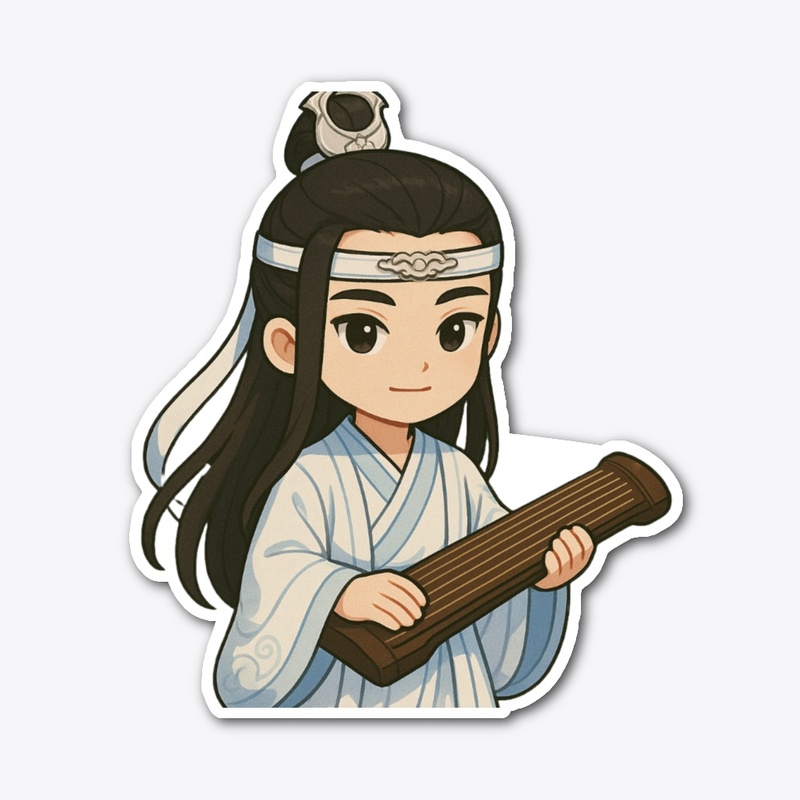 Lan Wangji Chibi Art | The Untamed Guqin