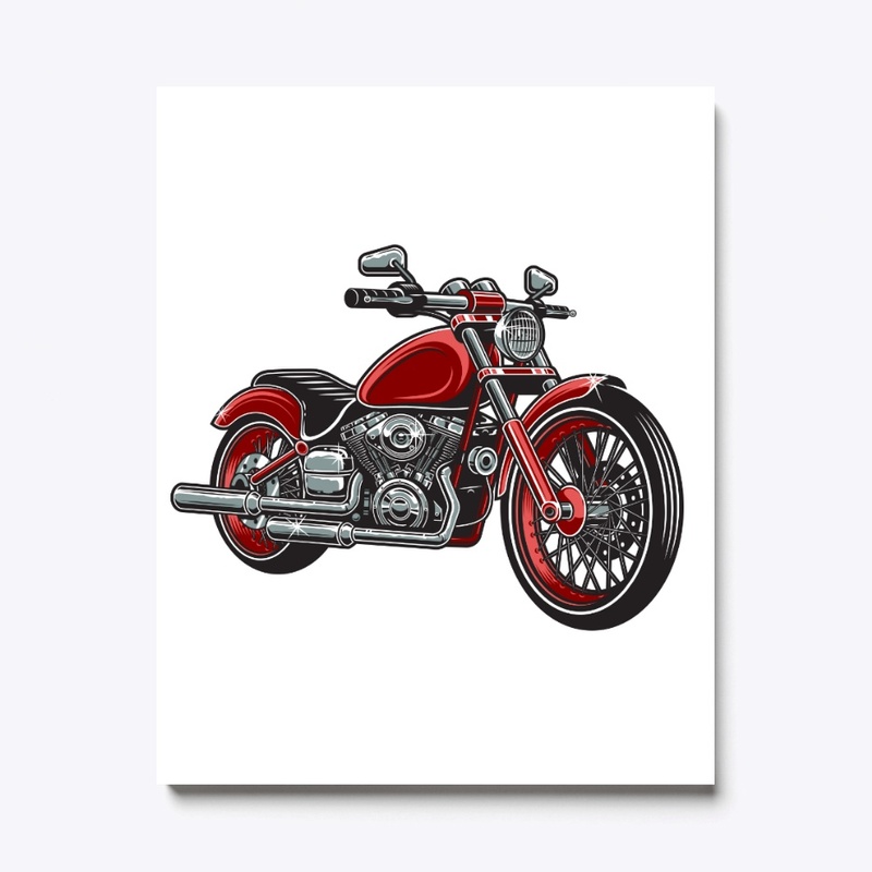  red color motorcycle isolated 