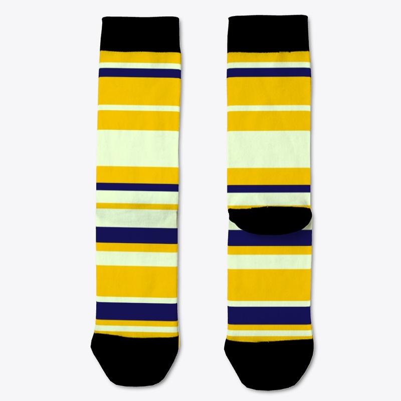 Yellow Blue Abstract Stripes