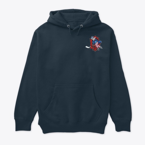 Hoodie Navy T-Shirt Front