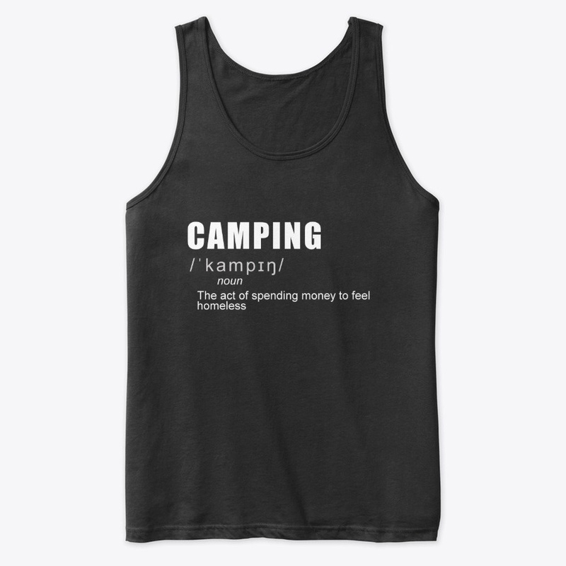 funny camping design white