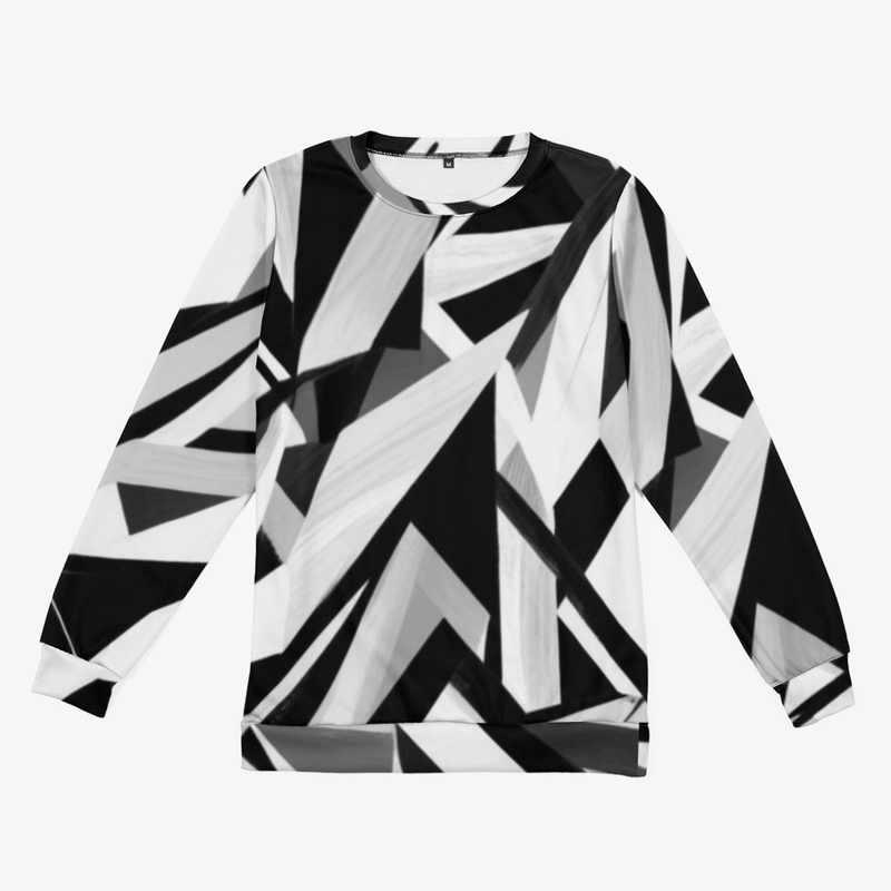  Black&White Geometric unisex sweatshirt