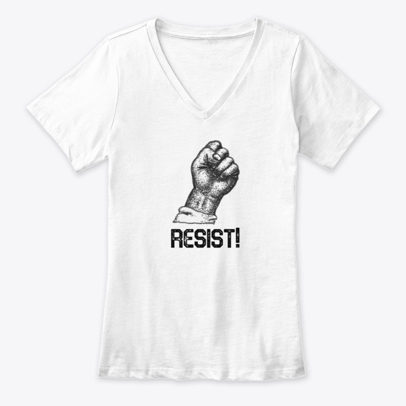 A Raised Fist with the Word Resist