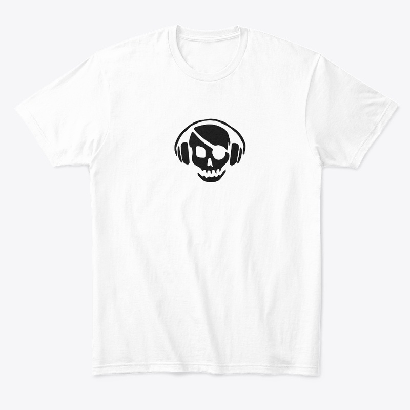 Sleek White Skull T-Shirt Design