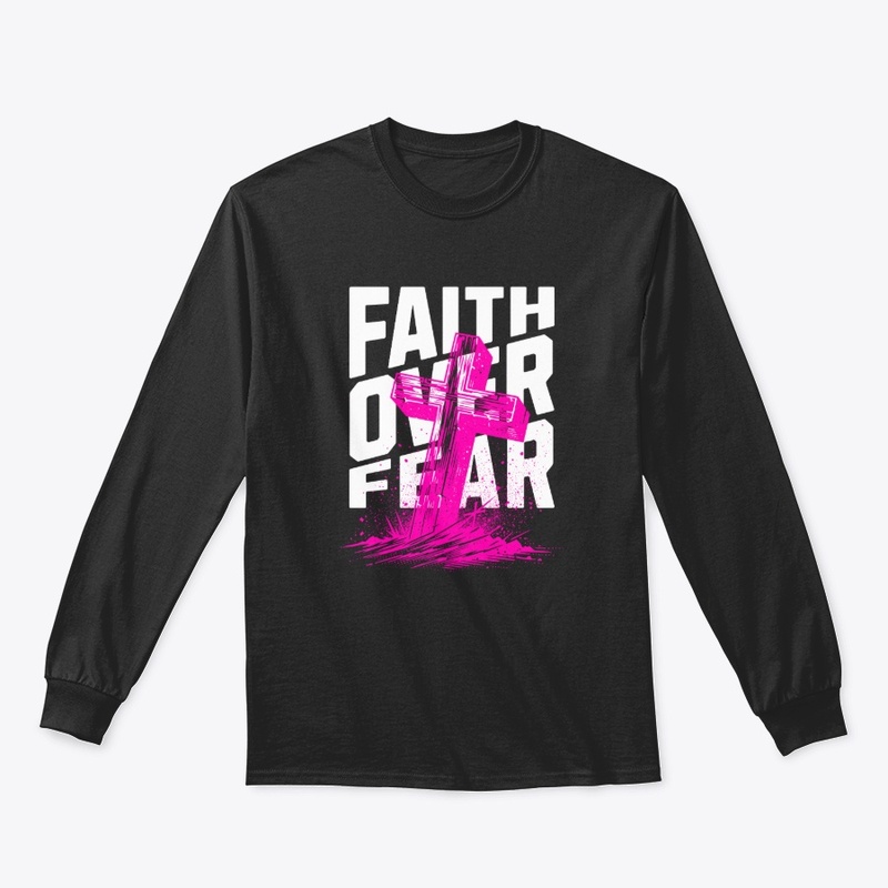 Faith Over Fear Courage Typography Merch