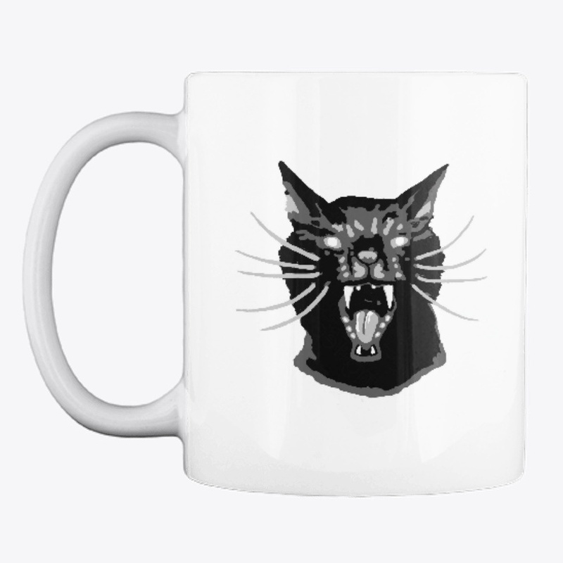 Angry Black Cat