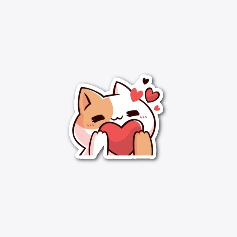 Adorable Die-Cut Cat Sticker 