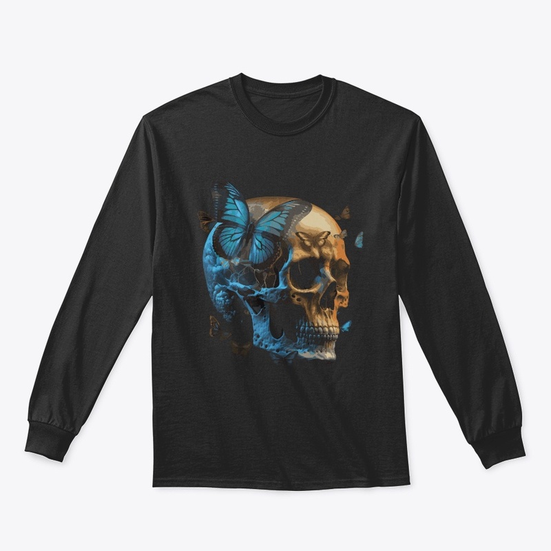 skull in flower