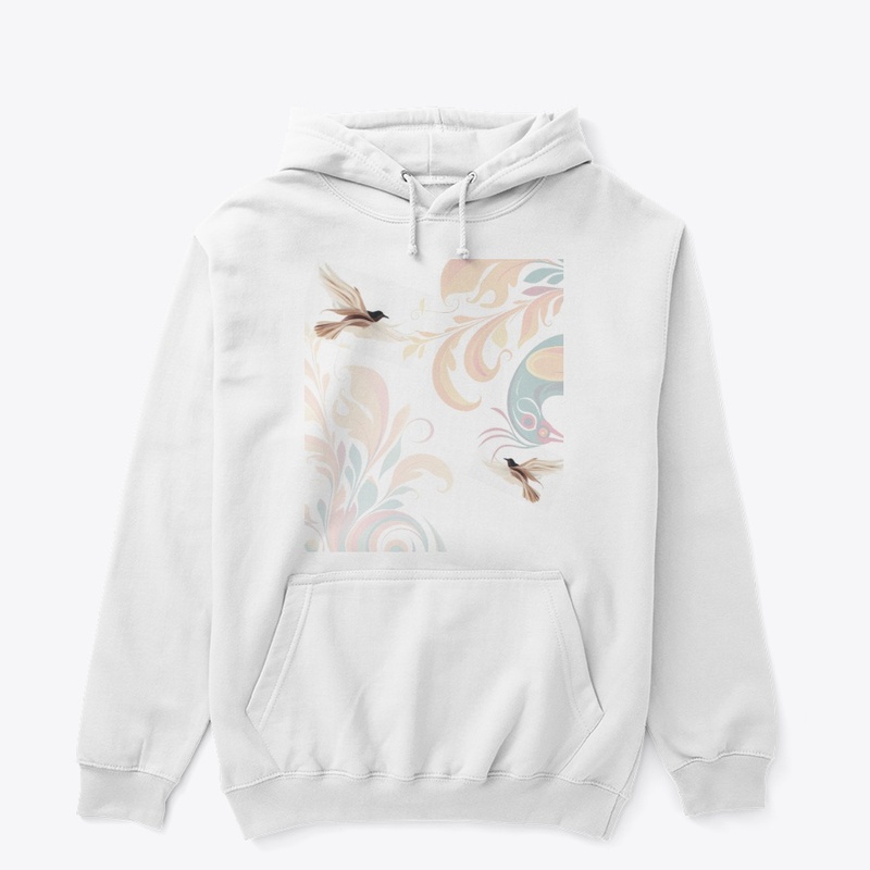 Freedom in Flight–Elegant Bird Swirl art