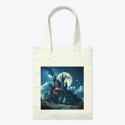 Gothic Bloodborne Style Castle Sticker Natural T-Shirt Front