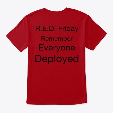 R.E.D. Friday On Back Deep Red áo T-Shirt Back