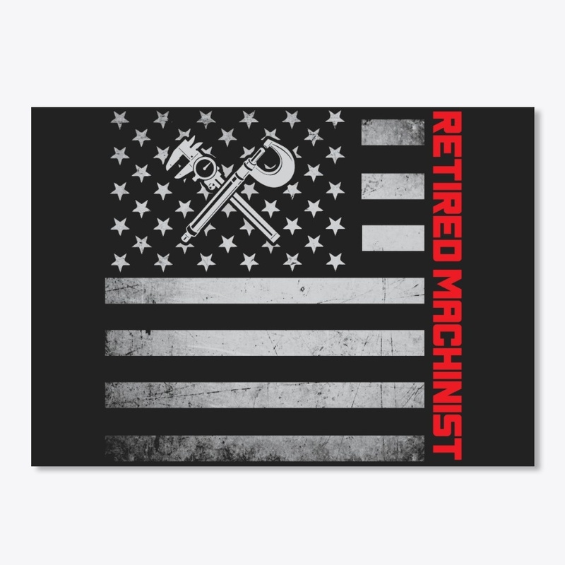 Retired Machinist US Flag Mask
