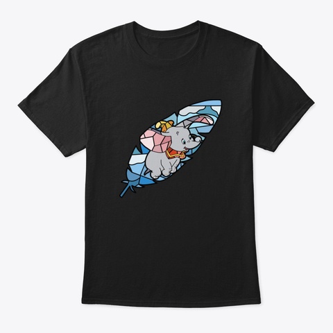Flying Elephant Black Camiseta Front