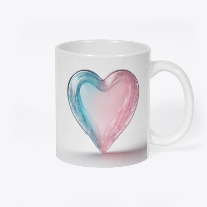 glass heart mug 46-12