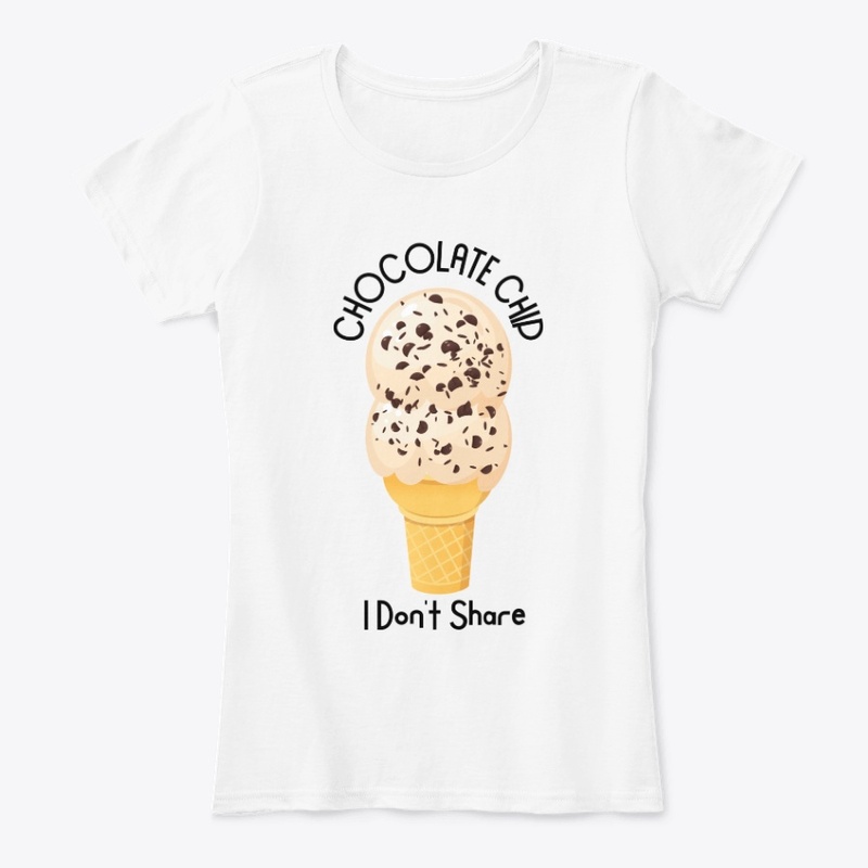 Chocolate Chip Ice Cream Cone  Funny Tee