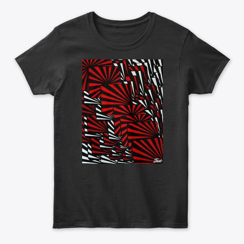Black and Red Rays Women's Tee