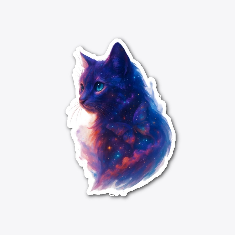 Galaxy Cat Space Art T-Shirt