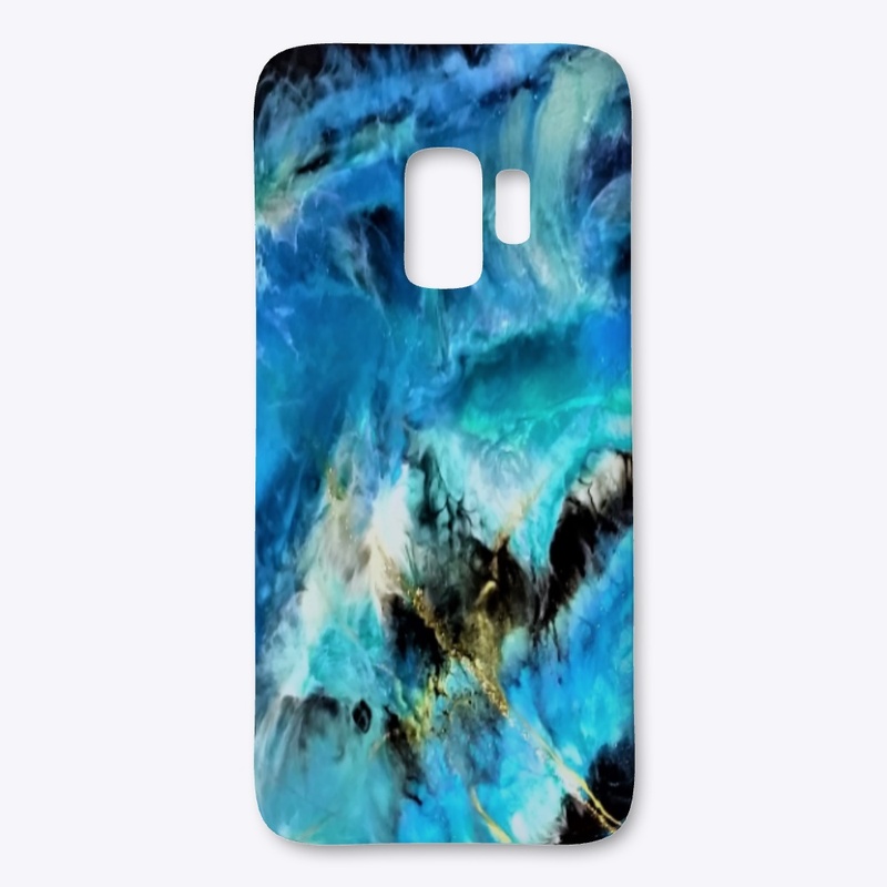 Blue  and Gold Resin