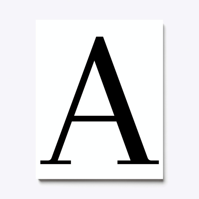 'A' typography