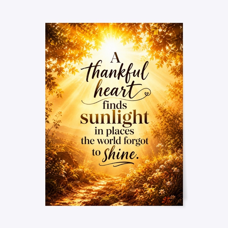 Thankful Heart Sunlight Print