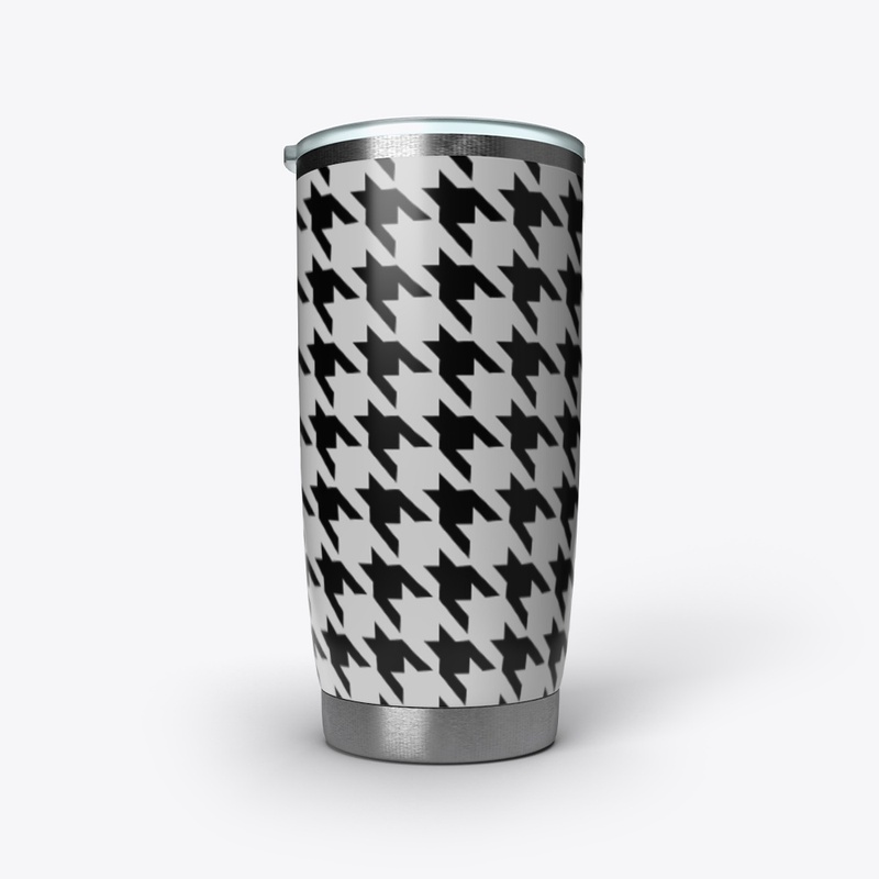 Gray and black houndstooth