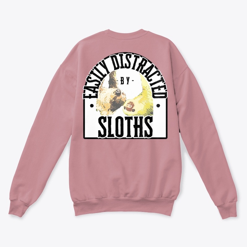 easily distracted by sloths with logo 