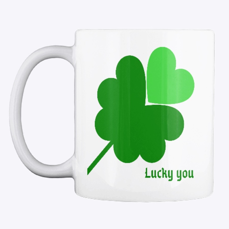 Green Clover Hearts Lucky You