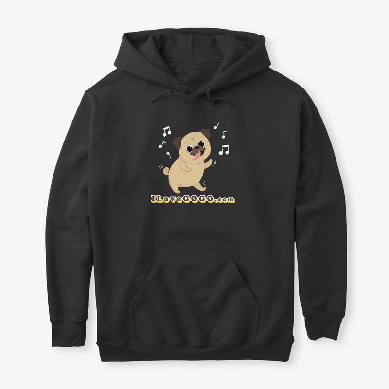 Dancing pug I Love GOGO