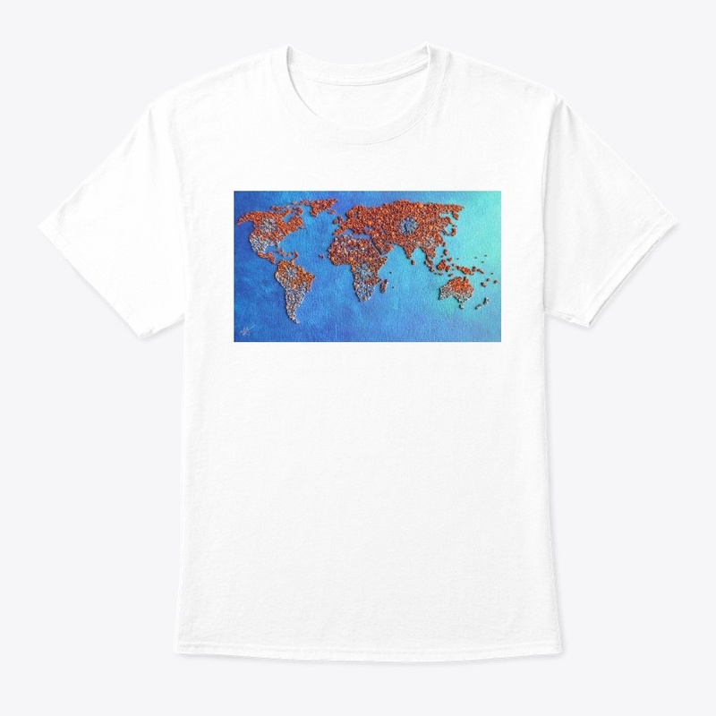 World  Map in Paper quilling design