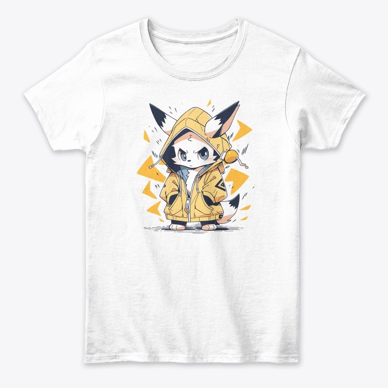 Ninja Fox Hoodie Looking Serious 