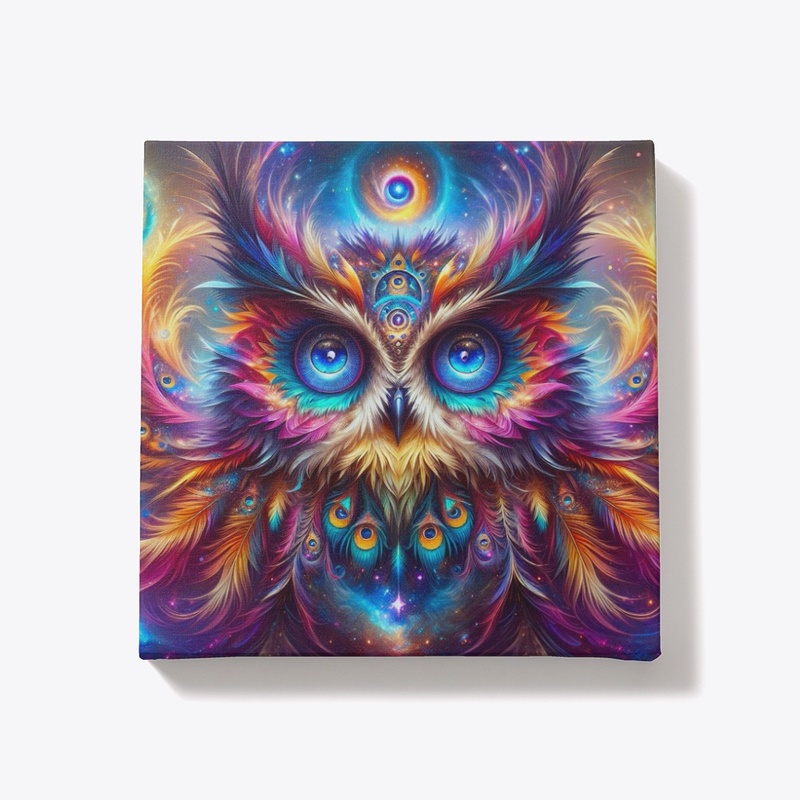 Blue Eyed Cosmic Owl